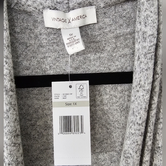 VINTAGE AMERICA Soft Wrap Top - Picture 2 of 6